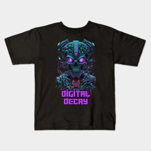 Digital Decay - A dark Cyberpunk vision Kids T-Shirt